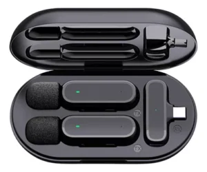 Microfone Sem Fio Duplo Lapela Profissional iPhone Android - Imagem 5