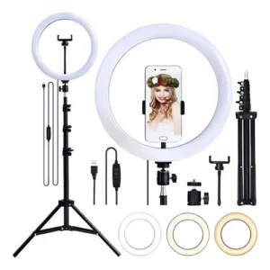 Ringlinght Led Luz Flash Estudio Profissional Com Tripe 210m - Imagem 3